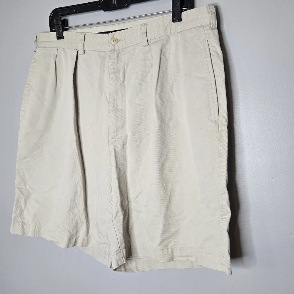 Vintage Polo Ralph Lauren Tyler‎ Shorts Mens 35 Khaki Classic Chino Pleated 90s